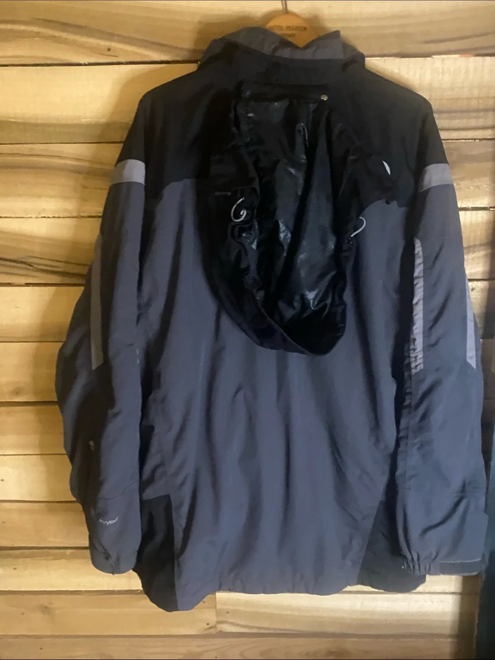 The North Face City Standard Hyvent insulated Black Gray jacket XL hood